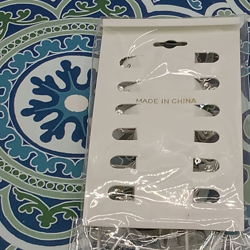 Square Silver Tone 6 Pair Earrings Pierced Set Everyday Light Weight - Picture 6 of 7